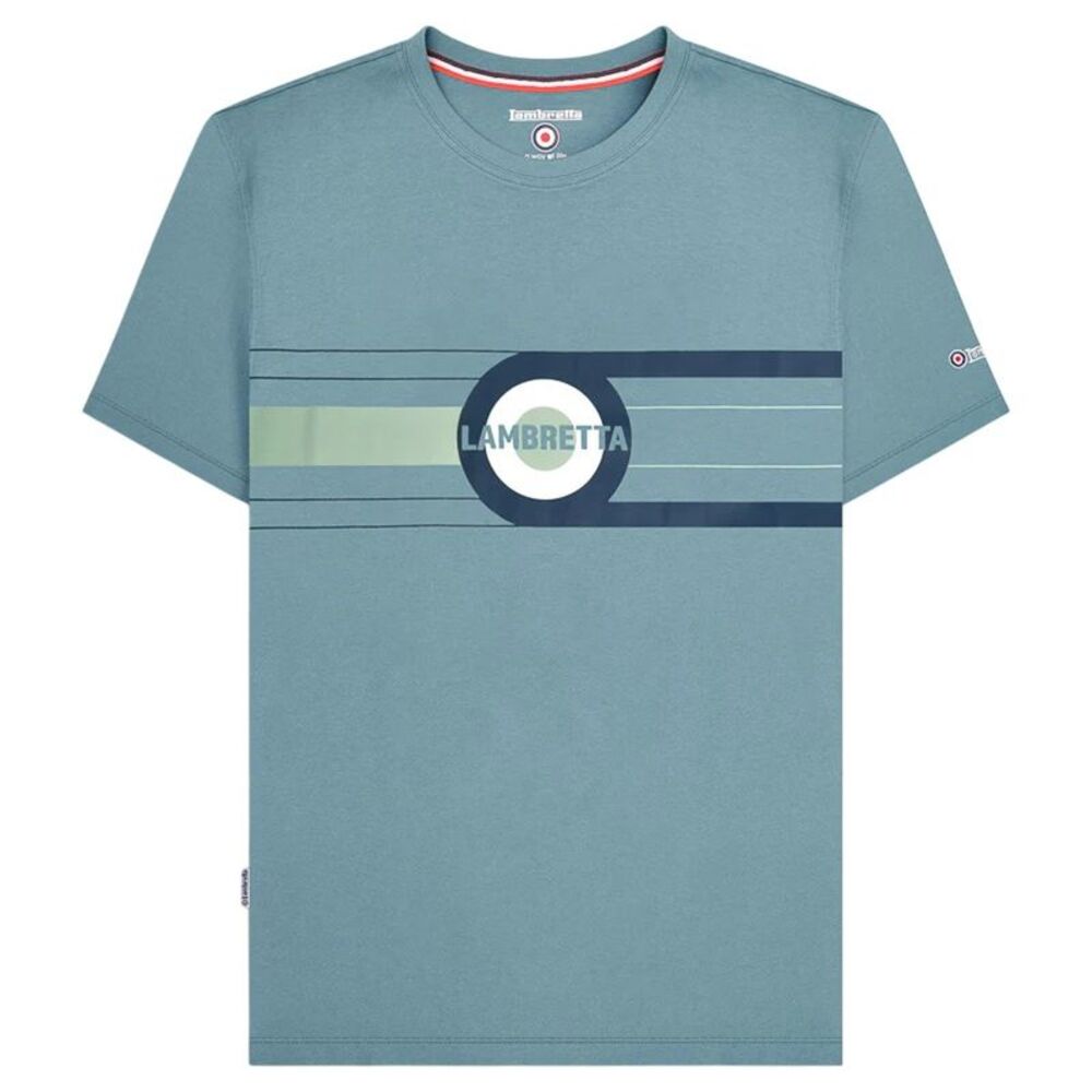 Lambretta Mens Target Band T-Shirt / Smoke Blue